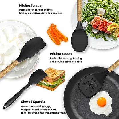 12-Piece Silicone Cooking Utensils Set