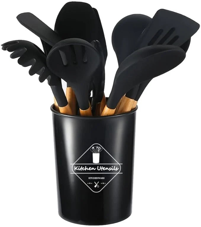 12-Piece Silicone Cooking Utensils Set
