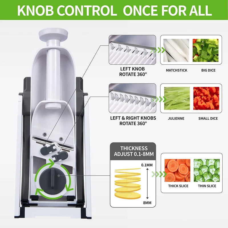 Manual Vegetable Cutter – 4-in-1