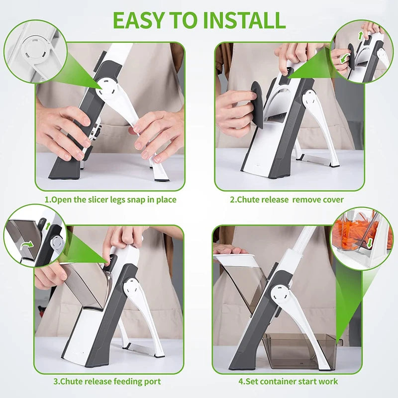 Manual Vegetable Cutter – 4-in-1