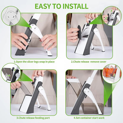 Manual Vegetable Cutter – 4-in-1