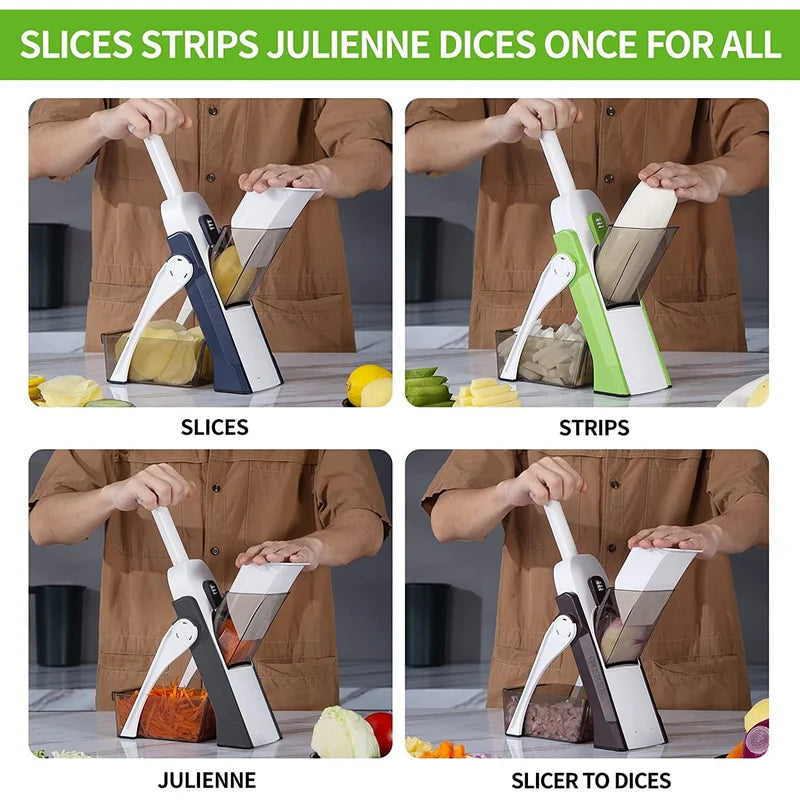 Manual Vegetable Cutter – 4-in-1