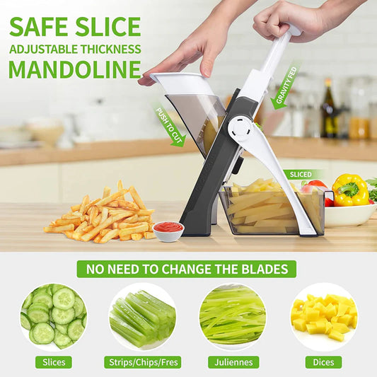 Manual Vegetable Cutter – 4-in-1