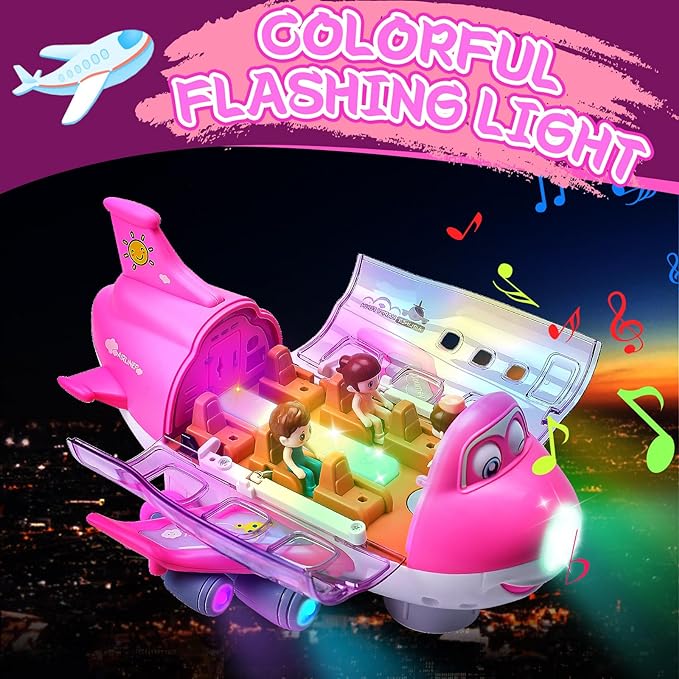 Electric Large Pink Plane Toy