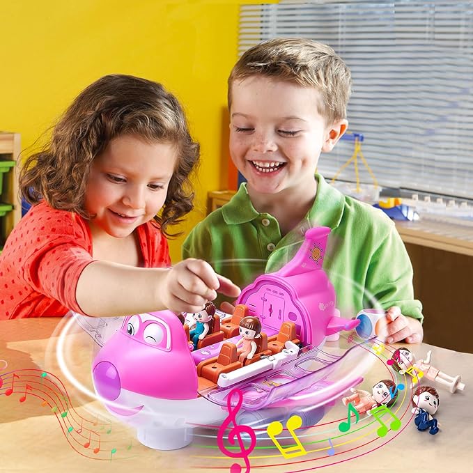 Electric Large Pink Plane Toy