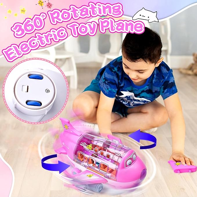 Electric Large Pink Plane Toy