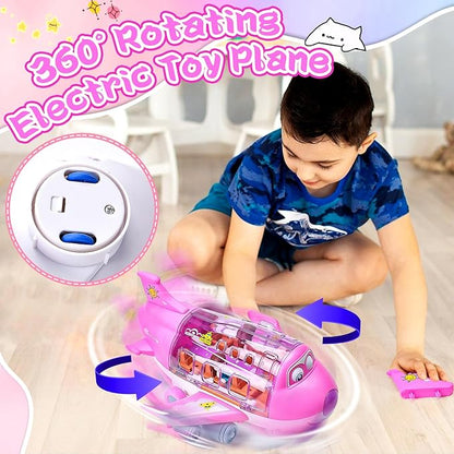 Electric Large Pink Plane Toy