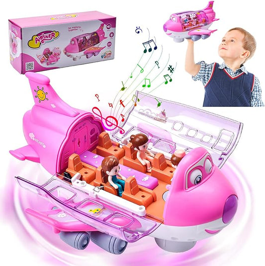 Electric Large Pink Plane Toy